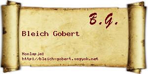 Bleich Gobert névjegykártya